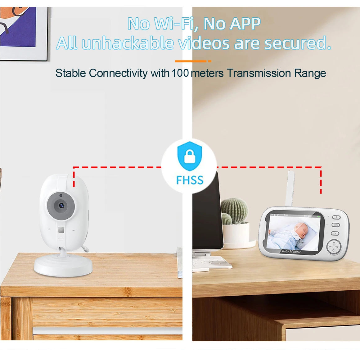 Cdycam New 3.5 inch Wireless Video Baby Monitor Night Vision Temperature Monitoring 2 Way Audio Talk Baby Nanny Security Camera - Shoppiline