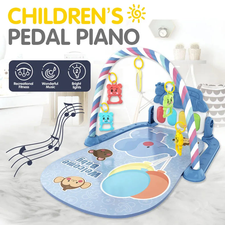 Baby Musik Spieldecke Krabbeldecke Neugeborenen Teppich Pedal Klaviertastatur Baby Fitness Rack Spielmatte Krabbelspielkissen Spielzeug Geschenk