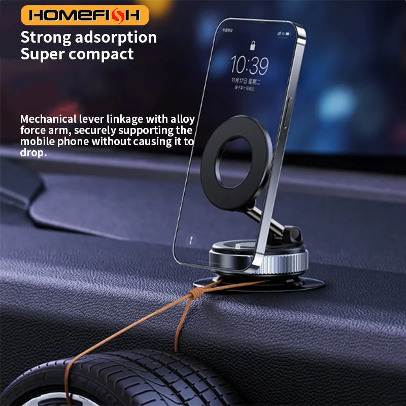 HOMEFISH K007 Magnetic Phone Holder｜Three-axis Rotation For Free Adjustment｜A Convenient Choice For Multiple Scenarios. - Shoppiline