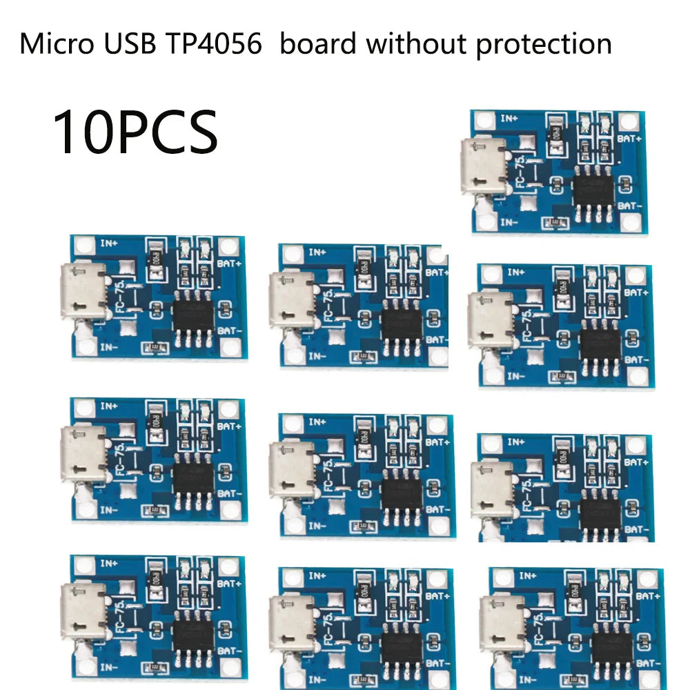 2/20pcs TP4056  4067 +Protection Dual Functions 5V 1A Type C 18650 Lithium Battery Charging Board Charger Diy Kit Electronic