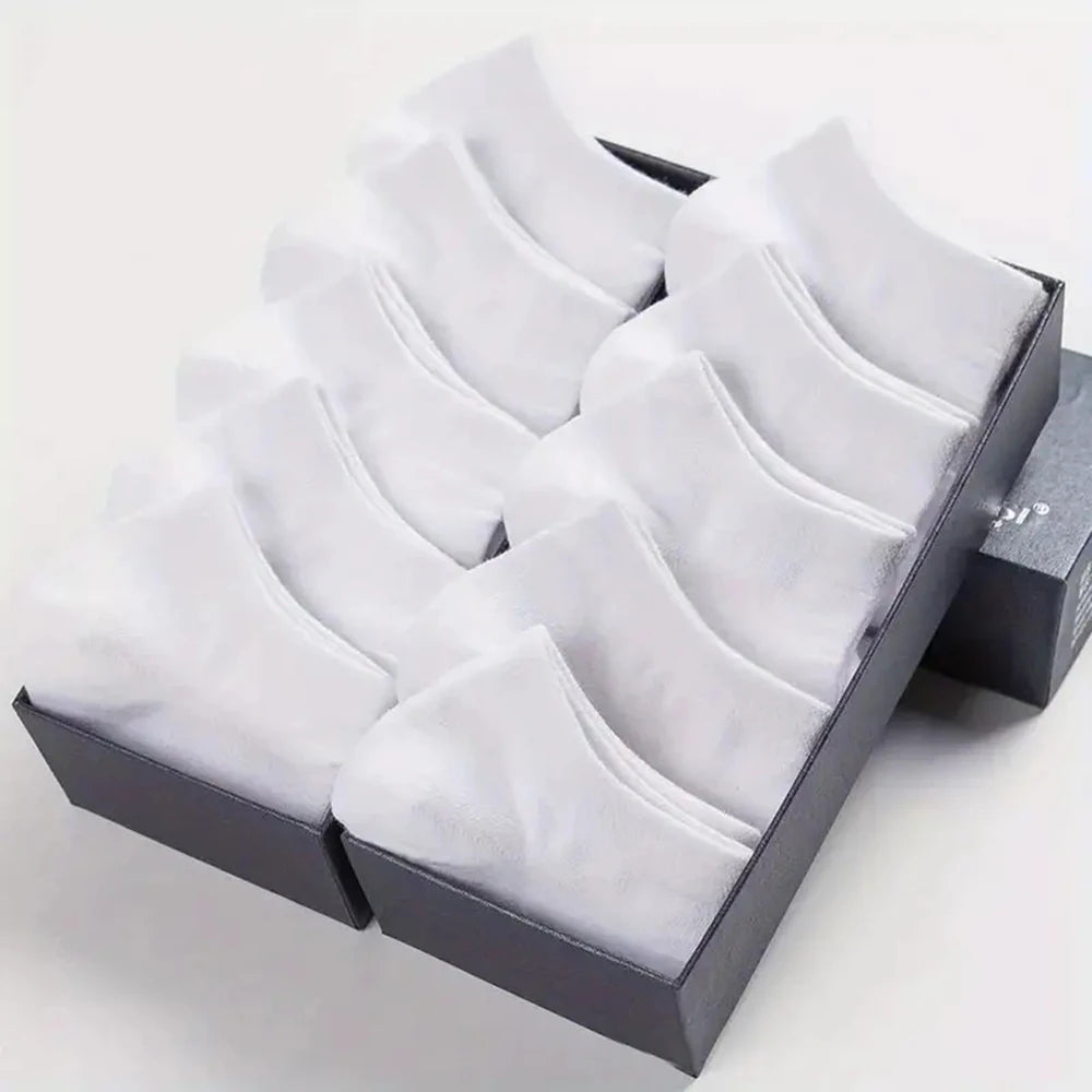 10/20/40 Pairs Men's Boat Socks Business Sport Sweat Absorption Mature Summer Autumn Solid Color Versatile Ankle Socks