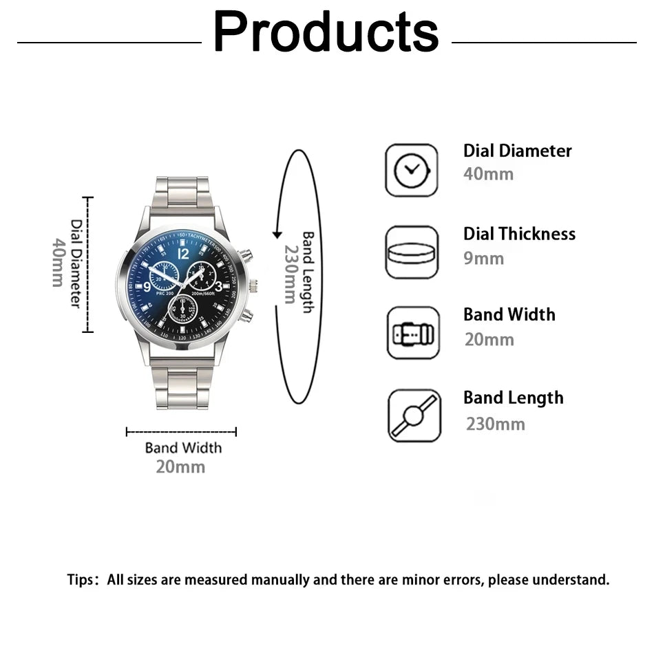 Mode Herren Edelstahluhren Luxus Quarz Armbanduhr Uhr Herren Business Casual Uhr Relogio Masculino