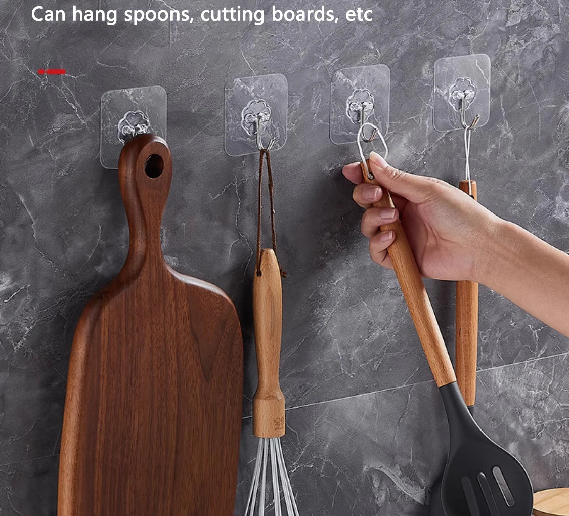 10/20 Pcs Hooks Transparent Strong Self Adhesive Door Wall Hangers Hooks Suction Heavy Load Rack Cup Sucker for Kitchen Bathroom