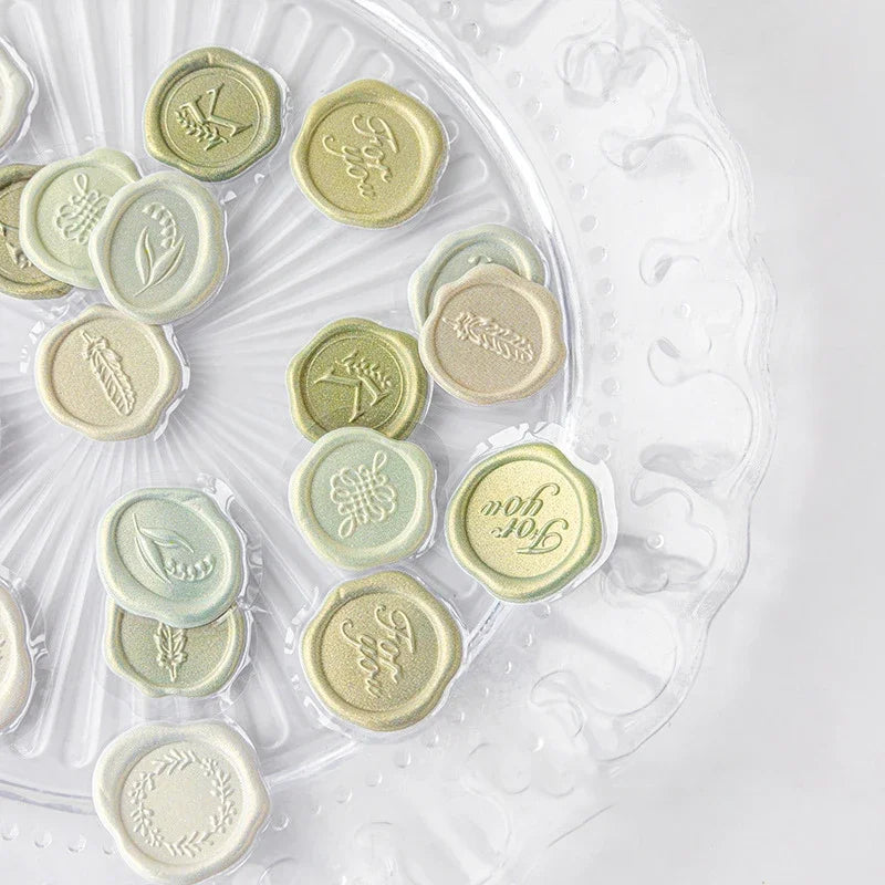 18pcs Wax Seals Stickers Vintage Envelopes Sealing Stamps Stickers Kawaii DIY Scrapbooking Journal Planner Sticky Label Tags