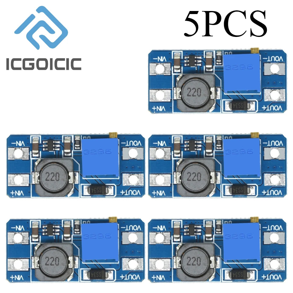 Module élévateur réglable 5/10 pièces MT3608 DC-DC TYPE-C Micro 2 A Module convertisseur élévateur de puissance DC DC 2V-24V vers 5V 9V 12V 28V
