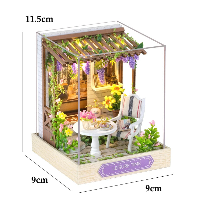 Kitten Mini Doll House 3D Puzzle Assembly Model Building Kit Creative Room Bedroom Decoration With Furniture Wooden Crafts Gifts - Shoppiline