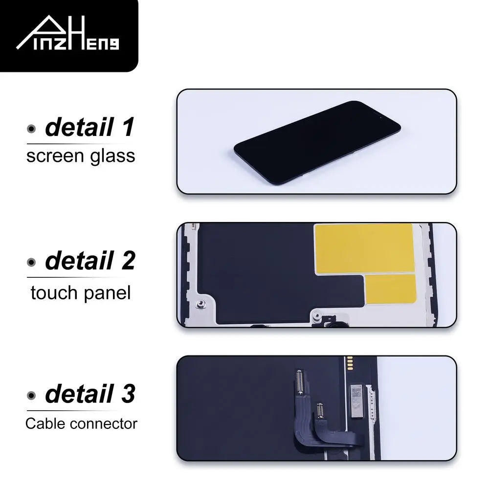 PINZHENG High Quality Display INCELL LCD OLED OEM AMOLED For iPhone XS MAX X XR 11 12 13 MINI PRO PROMAX Screen Replacement - Shoppiline