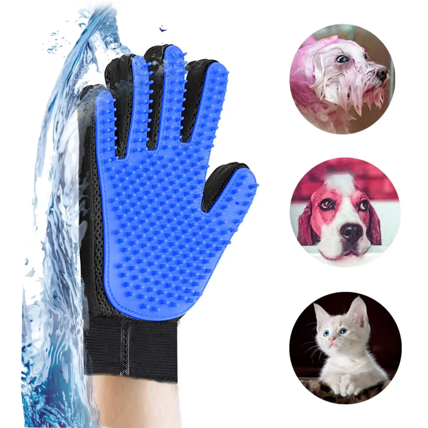 1PC Cat Hair Remove Gloves Rubber Pet Beauty Cleaning Grooming Effective Massage Dog Combs Floating Brush 6 Color.