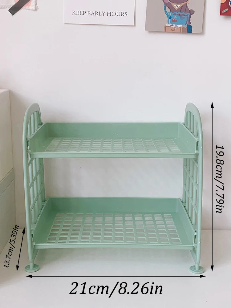 High Appearance Horizontal Desktop Storage Shelf Simple Multi-storey Dormitory Storage Shelf Computer Office Available