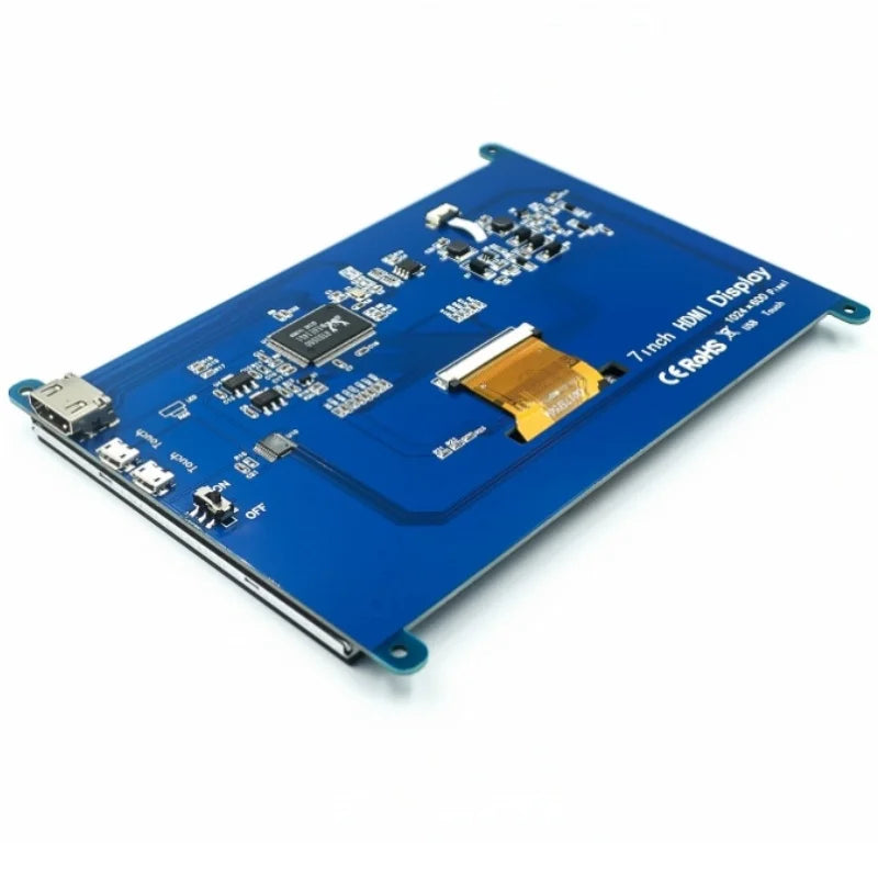 7 Inch Raspberry Pi 4/3/2/B/B+/A+ Monitor 1024x600 IPS 5-Points Capacitive Touchscreen Drive Free HDMI Display For Win 7/8/10 - Shoppiline