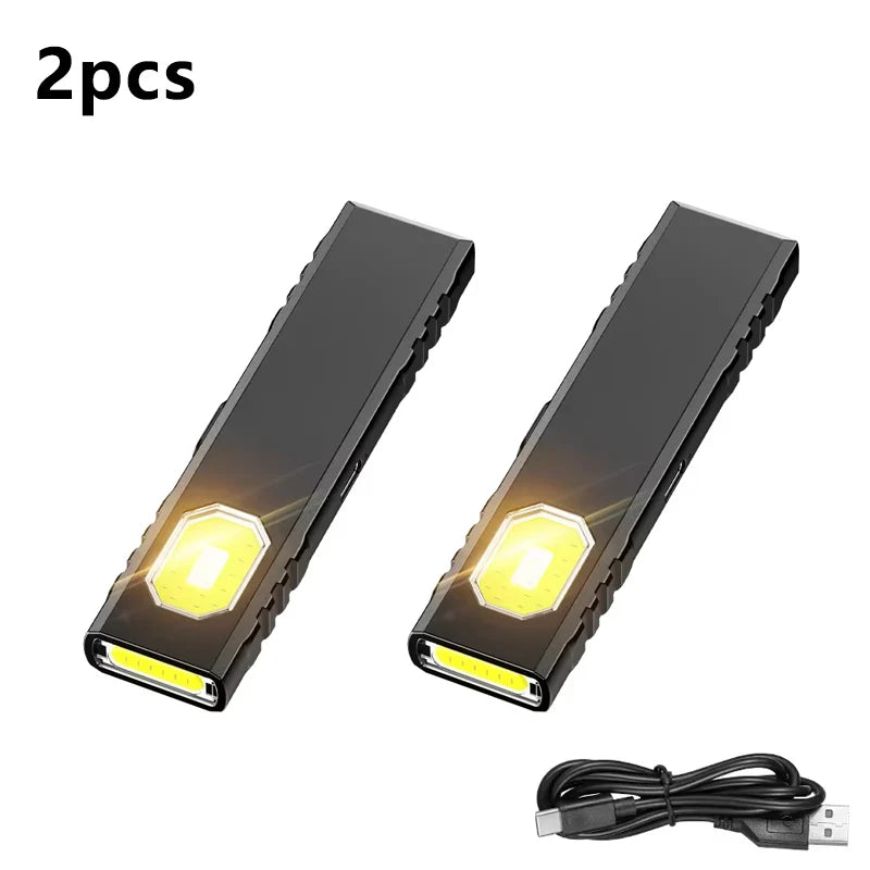 Security Flashing Work Light Warning Light Strong Light Mini Portable Outdoor Maintenance Emergency EDC Flashlight Knife Cap Cli