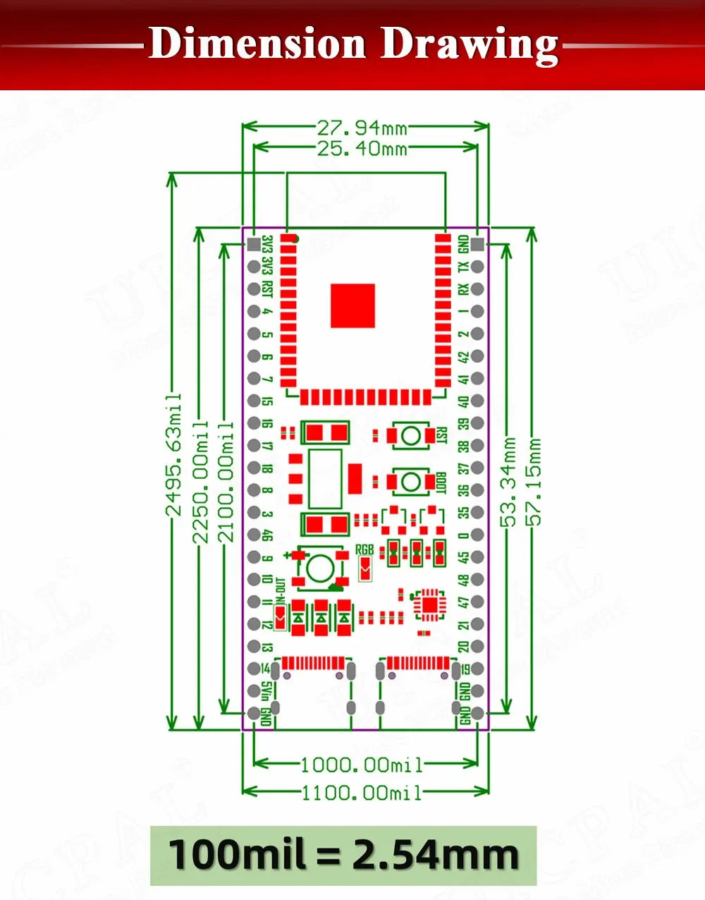ESP32-S3 Wifi BT Module Development Board for Arduino IDE ESP32-S3-WROOM1 N16R8 N8R2 44Pin Type-C 16MB Flash 8M PSRAM ESP32 S3
