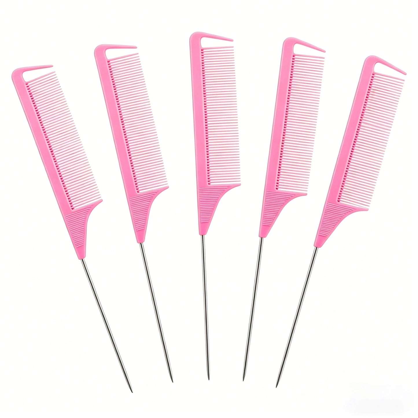 1pcs stainless steel pointed tail hair comb professional hair comb hair brush salon hair styling tool hair comb