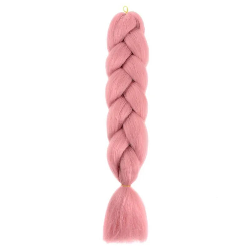 Extensions de cheveux synthétiques de 24 pouces, texture lisse Yaki, pour tresses Jumbo, boîte longue, pour femmes, Dreadlocks