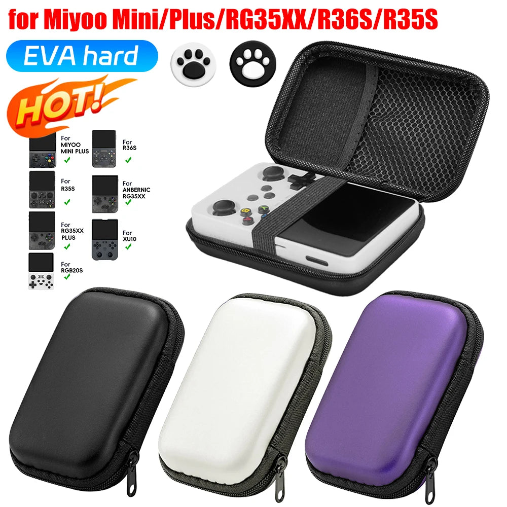 Hard Carrying Case For R35S R36S Anti-Scratch Shockproof Travel Storage Bag w/ Mesh Bag&Hand Strap for RG35XX/V/VS