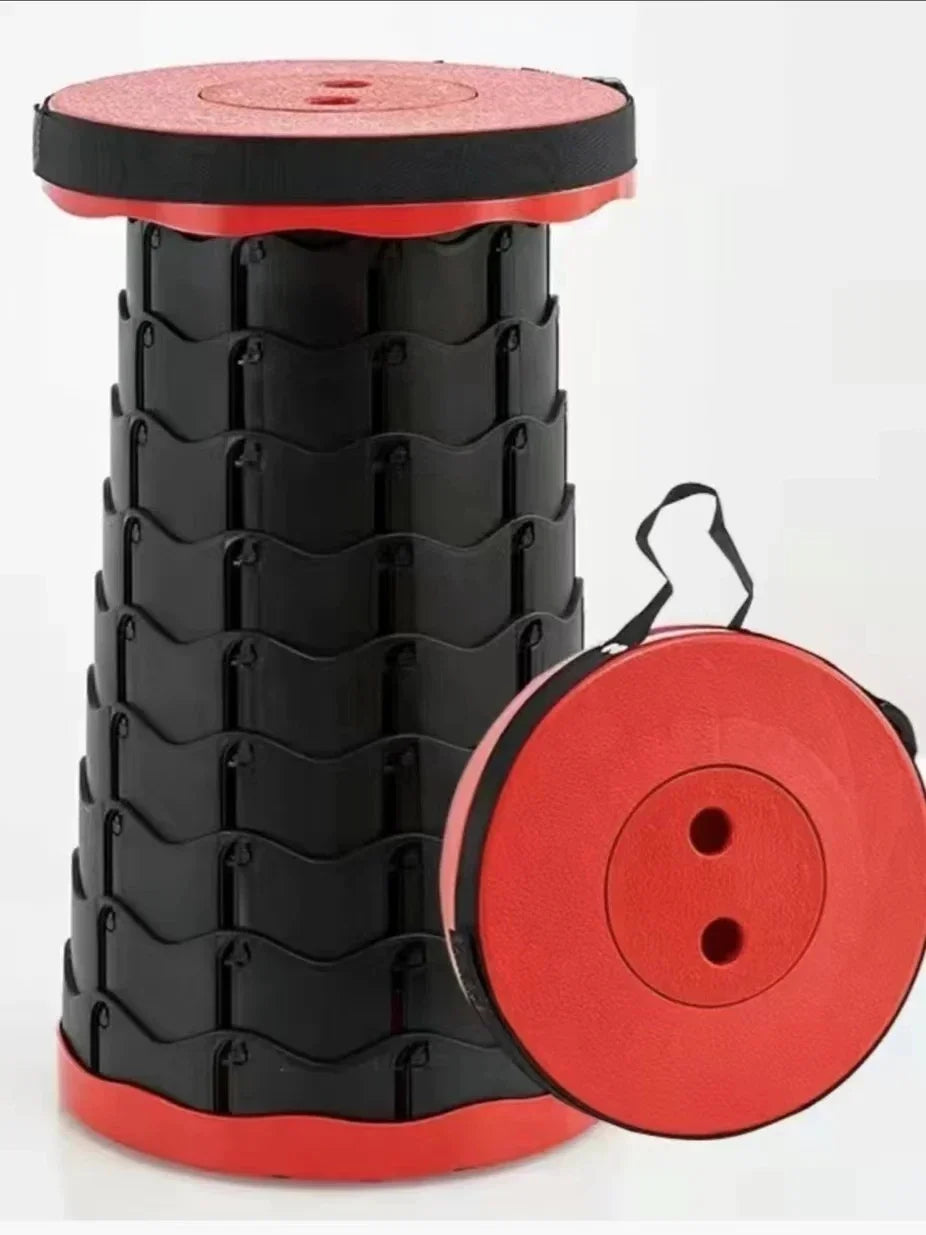 Folding Telescopic Stool Storage Stool Outdoor Travel Folding Stool Adjustable Plastic Fishing Stool Rainbow Telescopic Stool