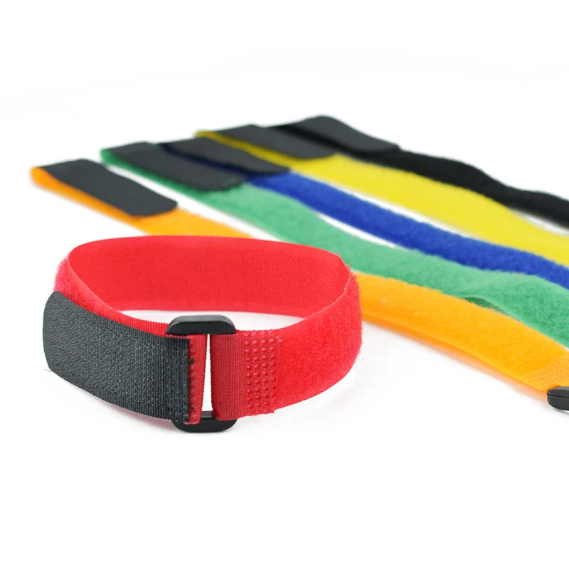 5PCS Bike Handlebar Straps Universal Nylon Tie Bands for Flashlight Gear Accessories Sticky Fastening Strap
