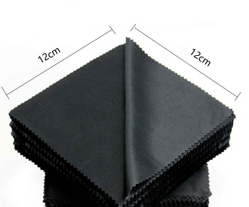 1/20/100/300 Stück/Packung Schwarzes Mikrofaser-Brillenputztuch 13*13cm Brillenreinigungstuch Brillenputzzubehör