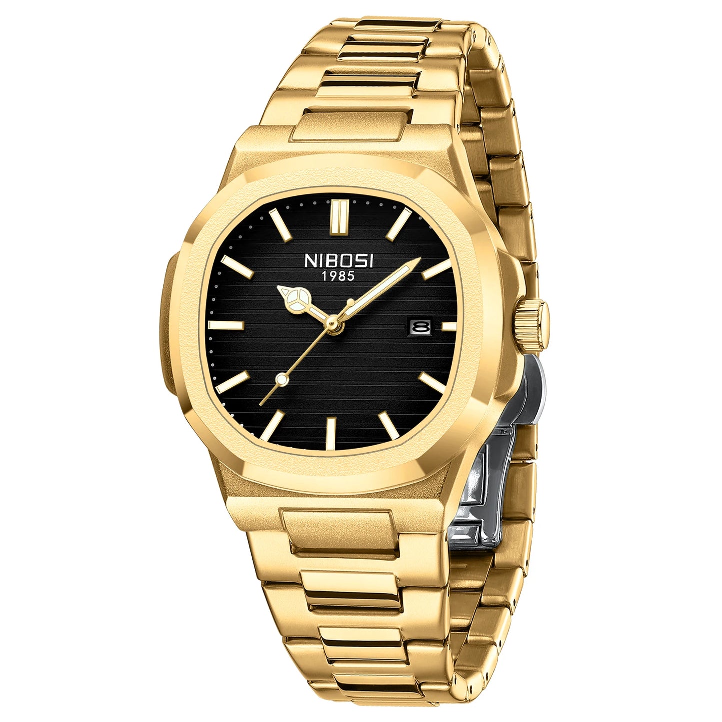 2026 NIBOSI Luxury Quartz Men Watches 30M Waterproof Auto Date Watch Man Stainless Steel Sport Chronograph Watch for Men Clock