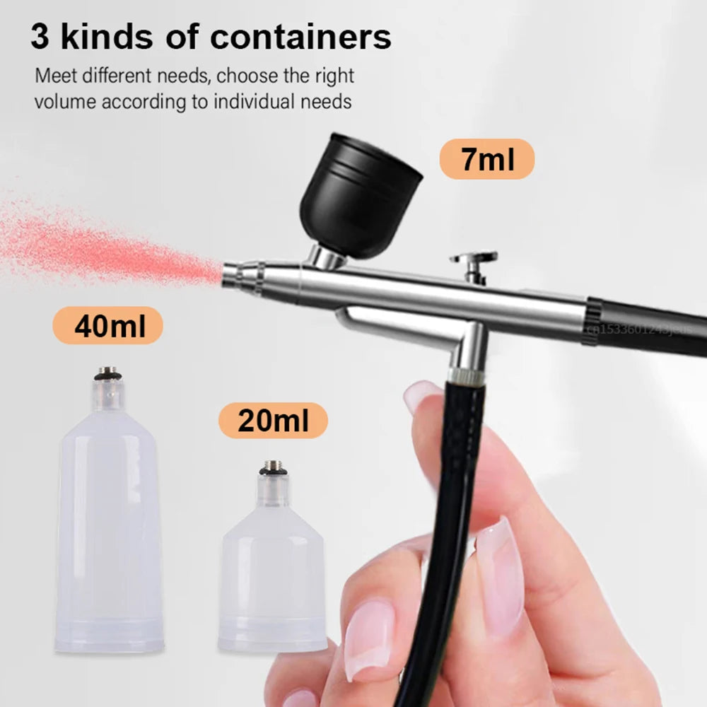 Airbrush Nail with Compressor Portable Air Brush with Compressor For Nails Art Cake Painting Craft Airbrush Nail Art Compressor - Shoppiline