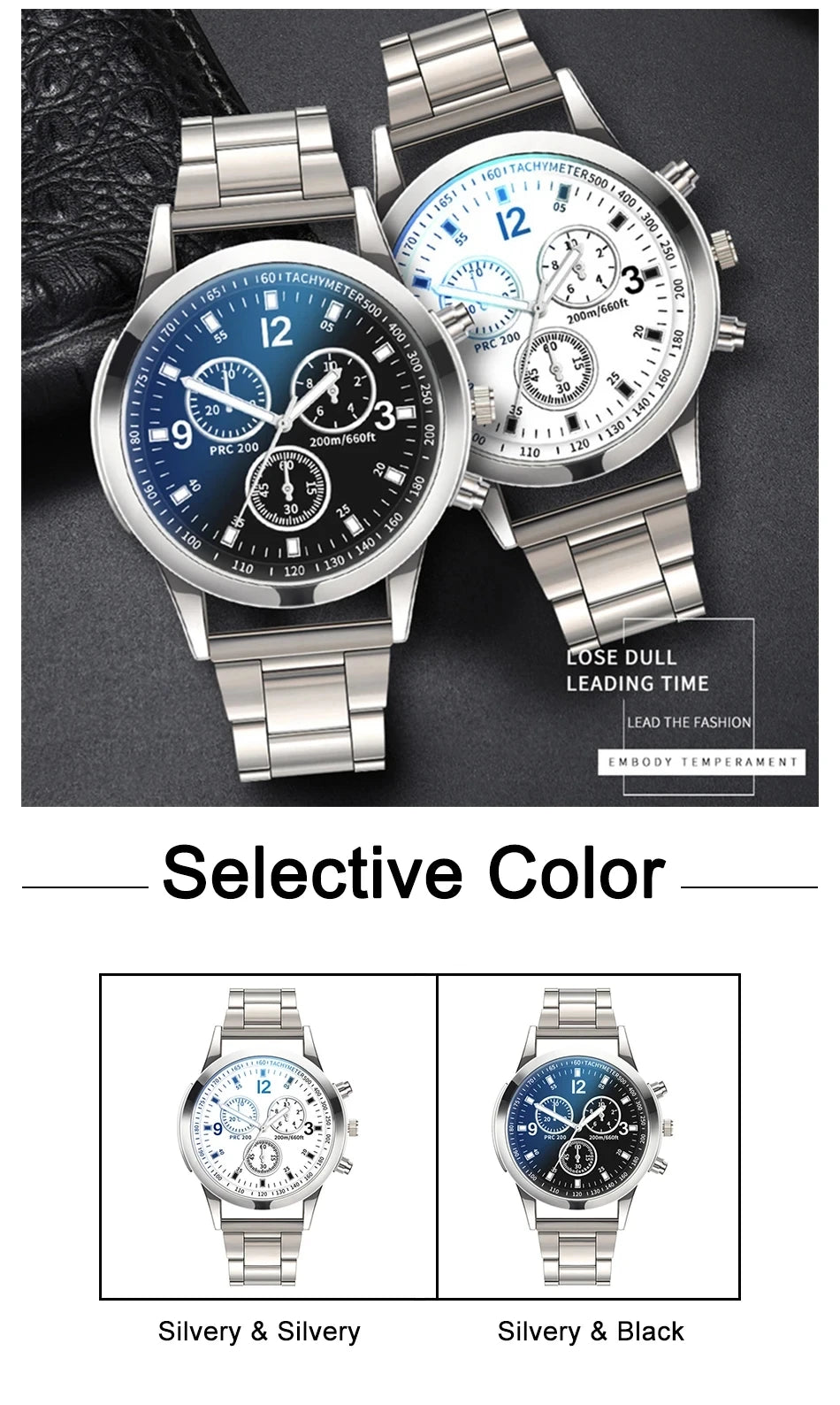 Mode Herren Edelstahluhren Luxus Quarz Armbanduhr Uhr Herren Business Casual Uhr Relogio Masculino