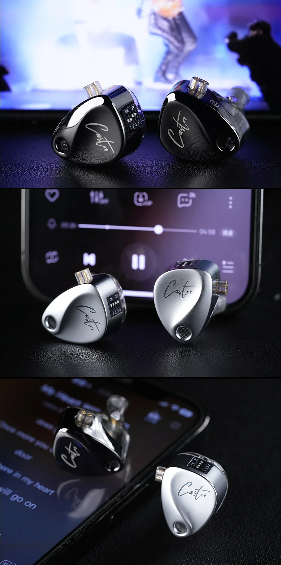 KZ Castor 2DD Dynamic in Ear HiFi Earphone High-end Tunable Game Sport Headsets Monitor Headphone Earbuds EDX PRO ZSNPRO ZVX