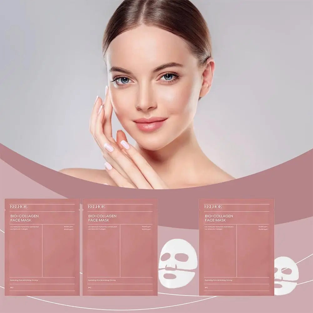1/5/10 masques faciaux au bio-collagène resserre les pores hydratant en profondeur masque de nuit hydratant rafraîchissant éclaircissant pour les soins de la peau du visage
