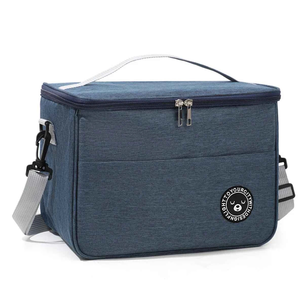 Capacity hand-held with shoulder strap insulated bag, lunch box bag, student thickened waterproof lunch bag。