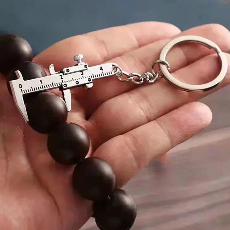 Mini vernier caliper bolso chaveiro ornamentos pequeno 3d móvel precisão medida ferramenta acessórios slider régua liga