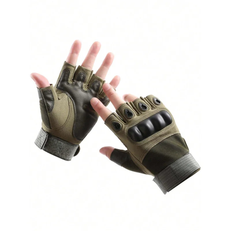 1Pari Half Finger Men Gloves Outdoor Military Tactical Gloves Sports Shooting Hunting Airsoft Motorcycle Cycling Gloves