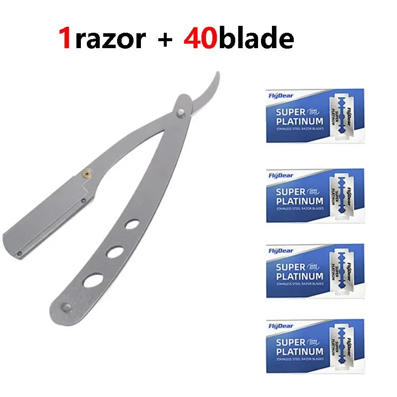 Barber Razor Edge Stainless Steel Shaver Men Professional Manual Shaver StraightFolding Shaving Shave With Blade