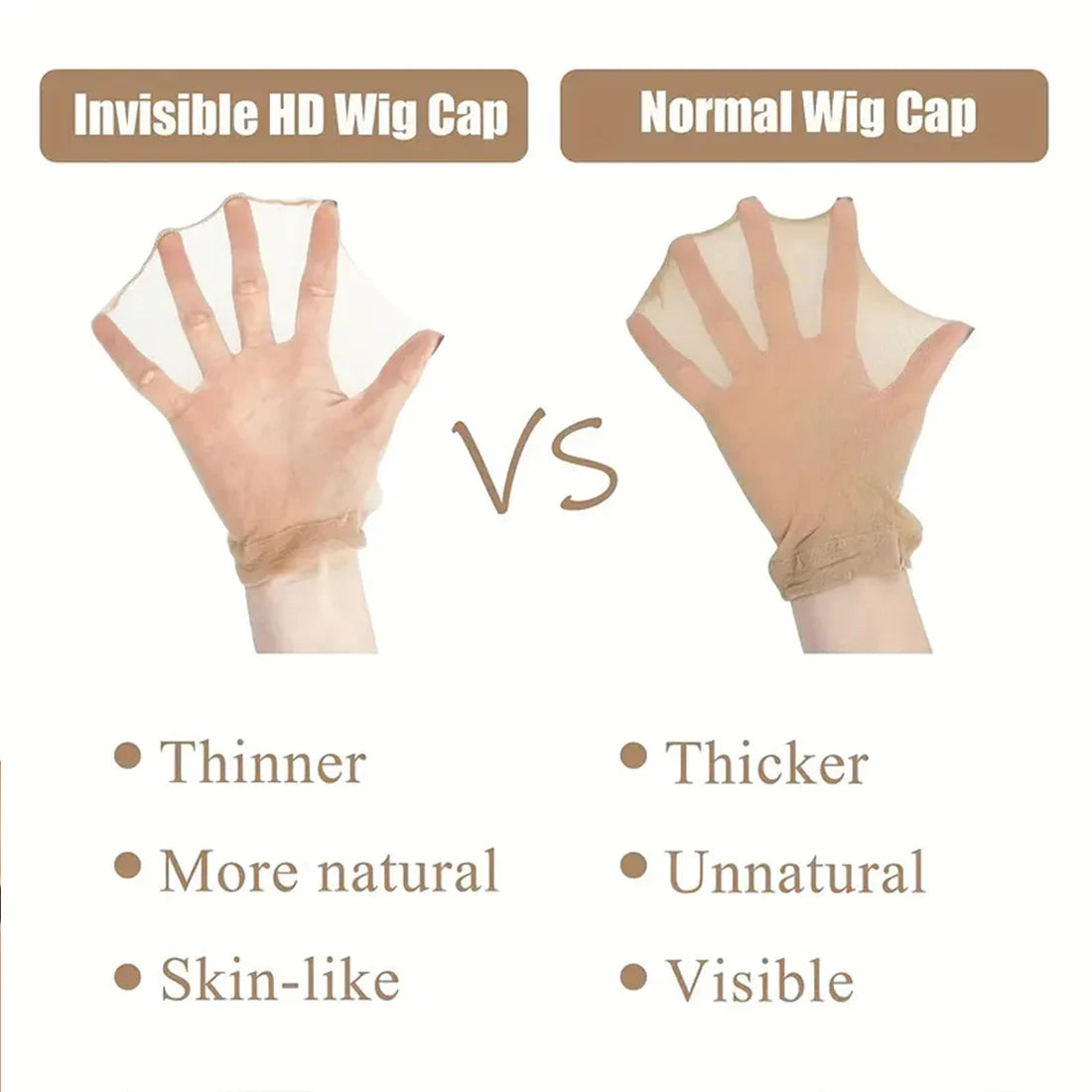 Wholesale New High Quality HD Transparent Wig Cap Nylon Stocking Caps Bulk Elastic wig cap Wig tool for Lace Front Wigs Women ﻿