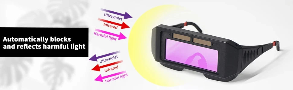 Solar Powered Welding Helmet Auto Darkening Welding Goggles LCD Welder Glasses for TIG MIG MMA Plasma Welder Glasses