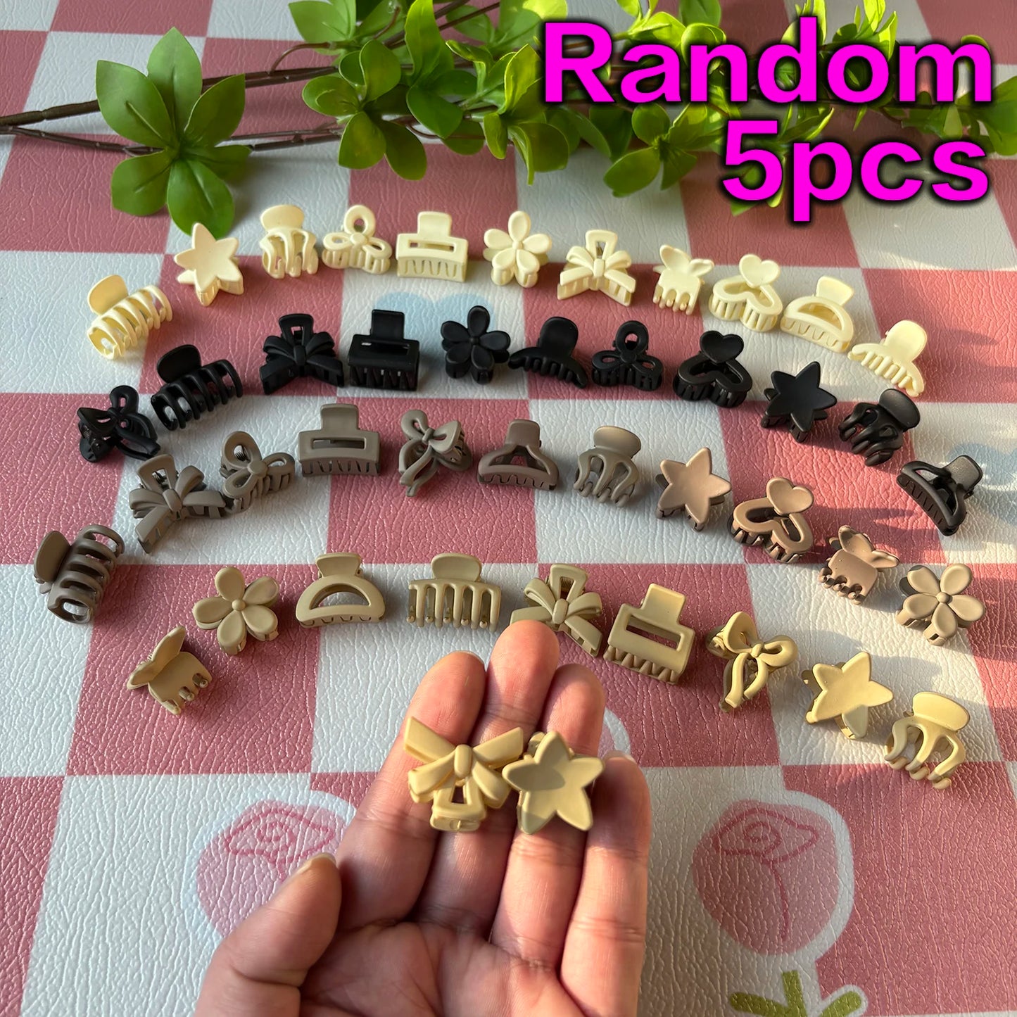5/10/20/30pcs Beige Mixed Pack Small Clips, Cute Girl Accessories - Perfect for Daily Use, Special Occasions, or Travel Gifts