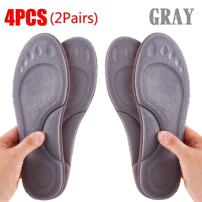 4D Massage Warme Stapel Schuhe Einlegesohlen Superweiche Latex Sportschuheinlagen für Füße Laufen Basketballschuhsohle Fußgewölbestütze Orthopädisch