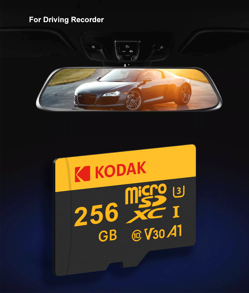 KODAK Micro SD 512GB 256GB Memory Card UP TO 100MB/s C10 U3 32GB 64GB 128GB TF Card 4K HD For USB Card Reader Adapter Microsd