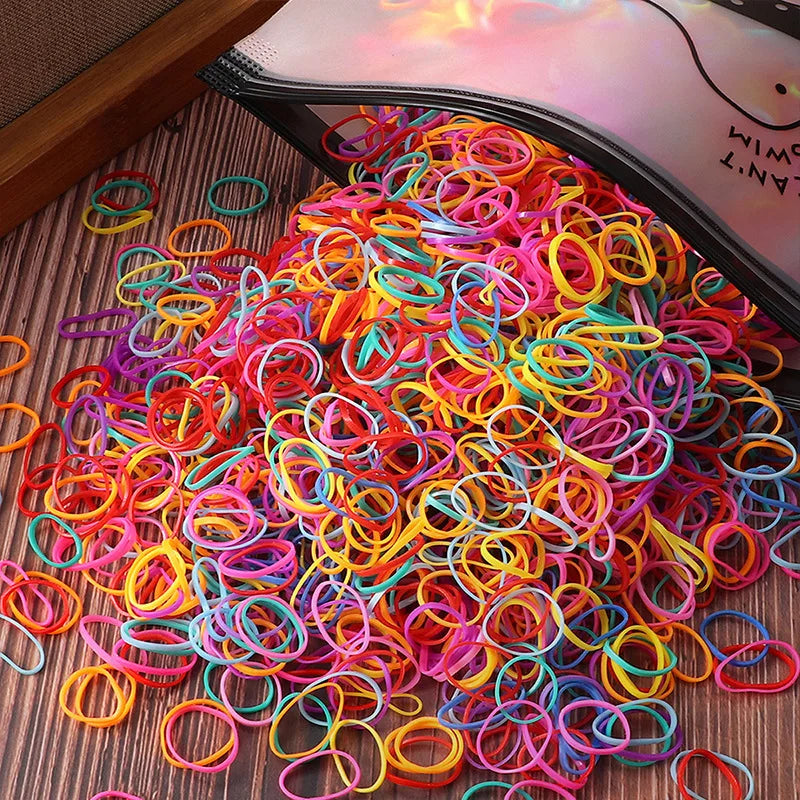 Hot Selling Children's Rubber Bands, Small Disposable Rubber Bands, Small Leather Covers, Tie Headbands, Girl Hair Accessories.