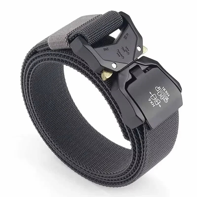 Tactical Belt for Men, High Quality Nylon Military Belt with Metal Buckle, Outdoor Sports Training Gear, Adjustable