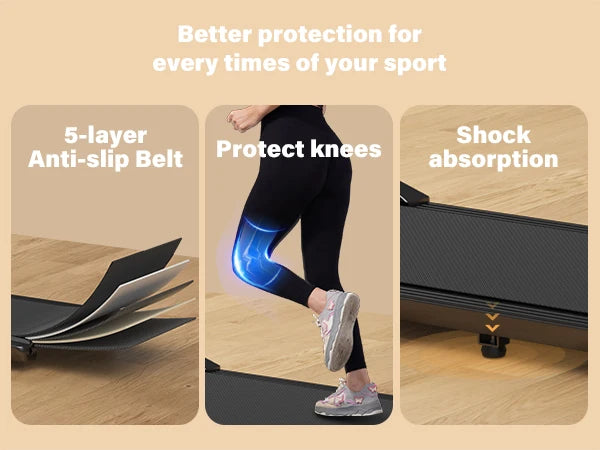 300lbs Treadmill for Home 2.5HP Treadmills Walking Pad LCD Digital Data Display 2in1 Walking Running Fitness Exercise Machine - Shoppiline