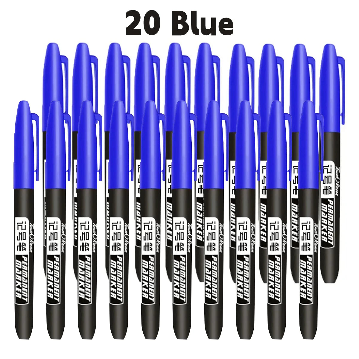 6 PCS Permanent Marker Pen Manga Drawing Markers Black Blue Red Waterproof Ink Sketch Pens Stationery Art School Supplies - Shoppiline