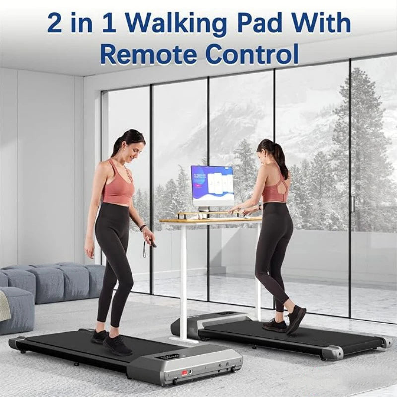 300lbs Treadmill for Home 2.5HP Treadmills Walking Pad LCD Digital Data Display 2in1 Walking Running Fitness Exercise Machine - Shoppiline