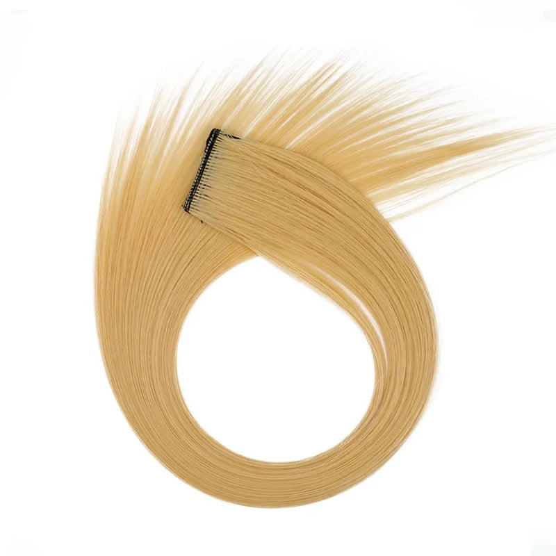 22Inch Synthetic Long Straight Clip In Hair Extensions High Temperature Hairpieces Rainbow Colors Hair Accessories for Women
