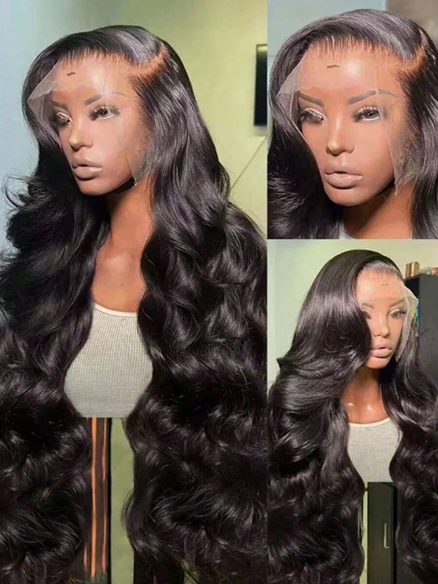 40 42Inch Raw Peruvian Body Wave 250% Density  Wigs Human Hair  13x4 HD Lace Front Wigs Human Hair For Women Natural Black