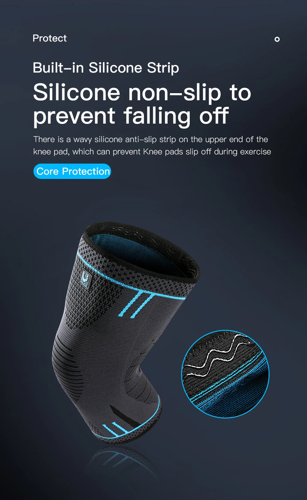 1 Pc Elastic Breathable Compression Knee Support Sleeve for Basketball Running Cycling