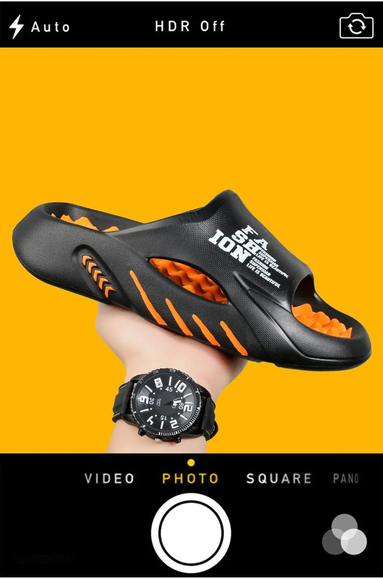 New Summer Man Massage Slippers 2026 Indoor Outdoor Beach Sandals Soft Bottom Casual Slippers Male Flip Flops Mens Sandals