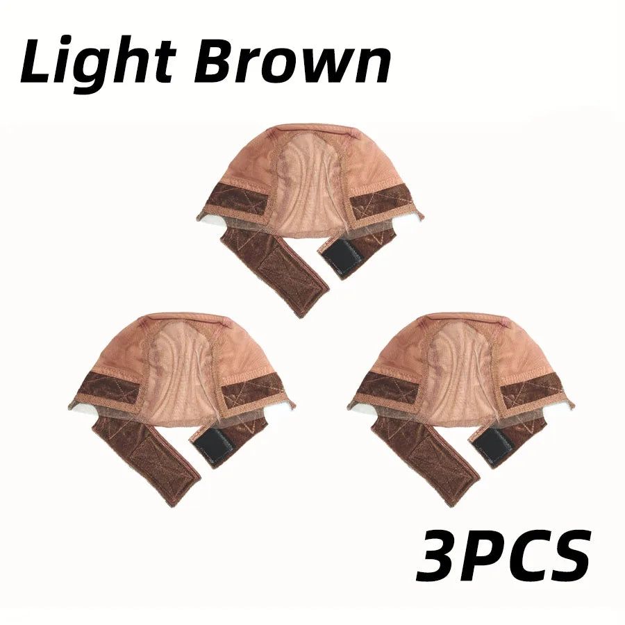 Female Headband Wig Cap Hd Lace Wig Cap For Wig Making U Part Wig Caps With Adjustable Velvet Wig Grip To Wear Wig Nude Hair Net