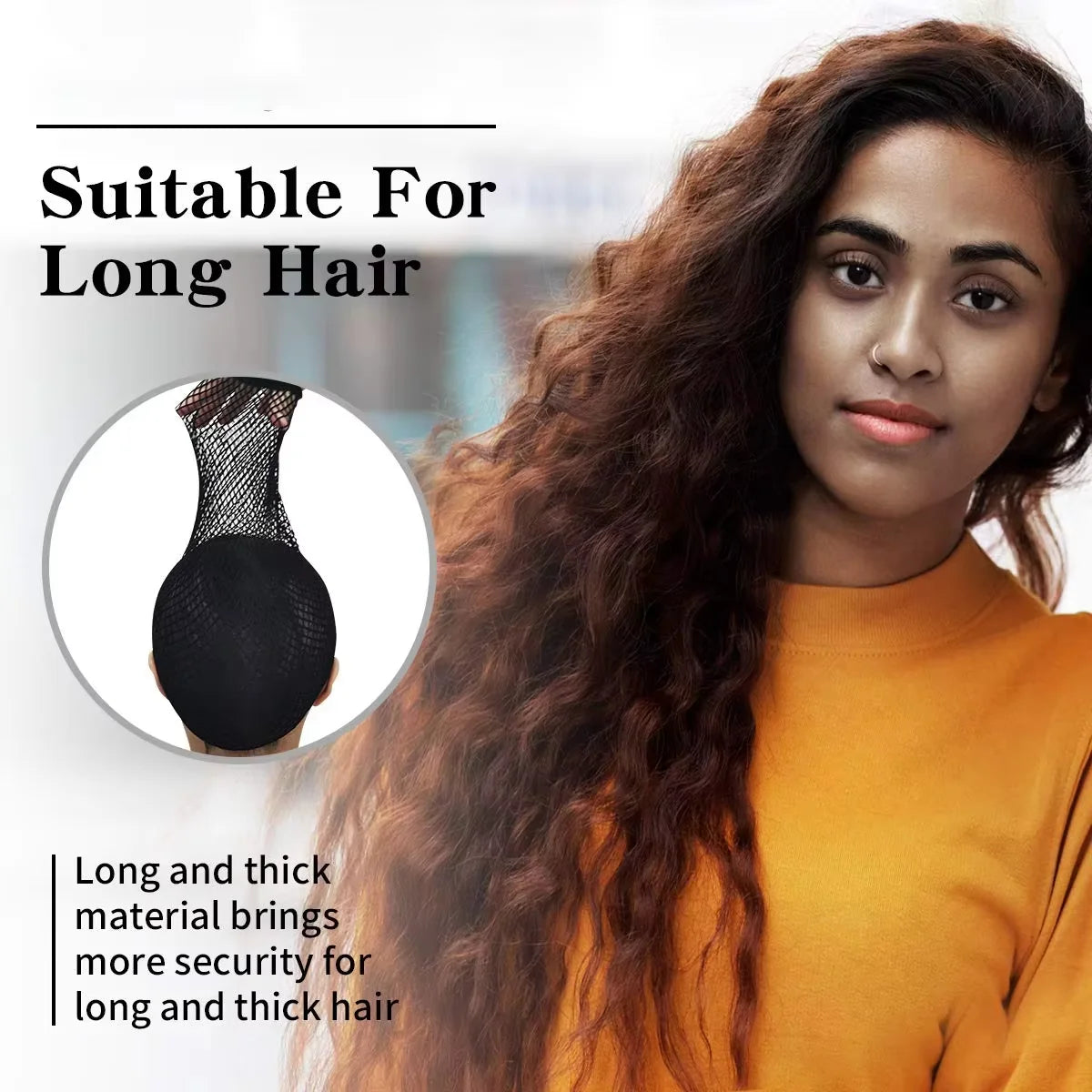 Nylon Hair Net New Stretchable Elastic Hairnets Fashion Mesh Weaving Wig Caps  for Wig Accessories