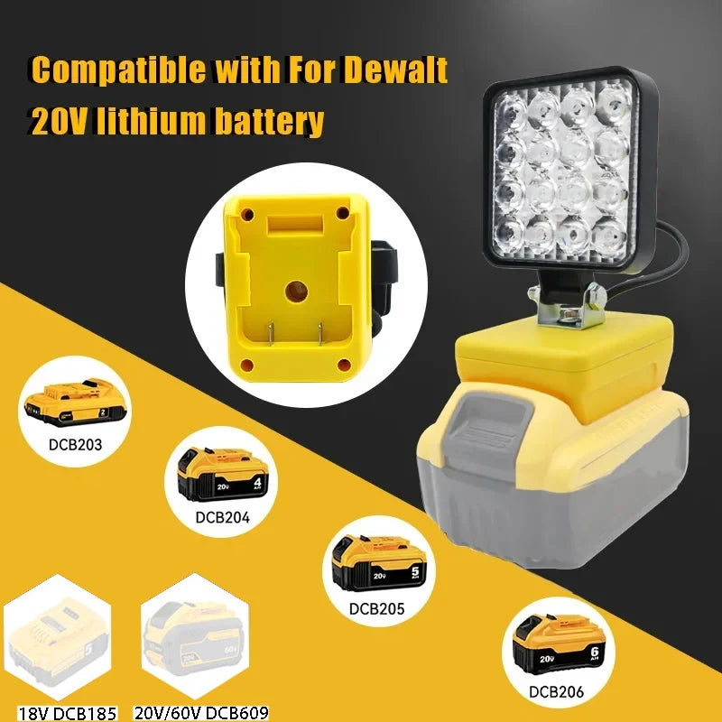 Power Tool Parts For Makita For DeWalt For Bosch For Milwaukee For Ryobi lithium Battery Flashlight Working Light Camping Lamp - Shoppiline