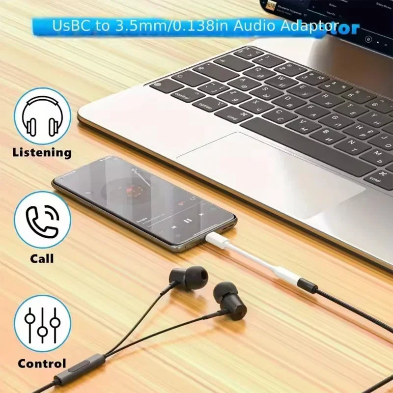 Type C To 3.5mm Aux Adapter 3 5 Jack Audio Cable for Huawei Xiaomi Redmi POCO Sumsang LG 3.5MM to 8Pin Aux Adputer for iPhone