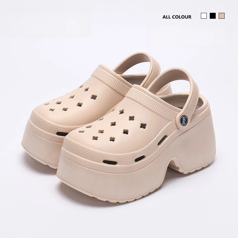 2025 Chunky Platform Clogs Shoes for Women Thick Bottom Non Slip Beach Sandals Woman Summer Fashion Wedges EVA Sandals Slippers